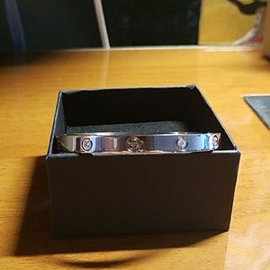 18k Rose Gold Locking Love Bangle Bracelet